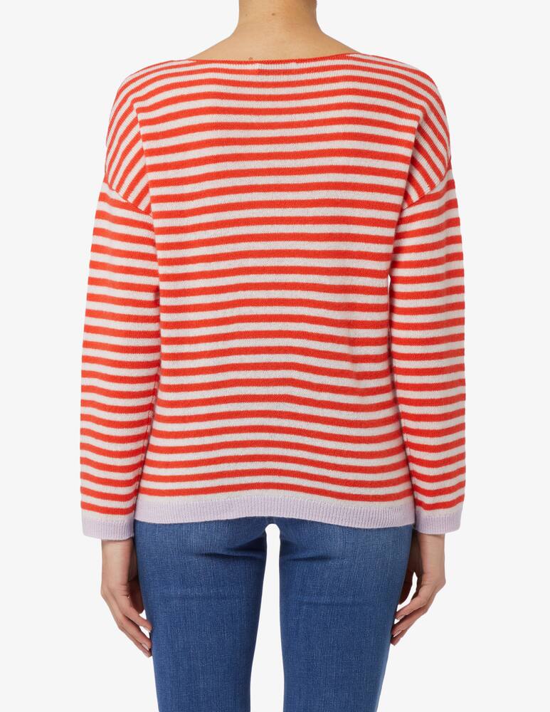 Pure Cashmere Maglia barca rigata manica scesa - immagine 3 Pure Cashmere Maglia barca rigata manica scesa - immagine 3