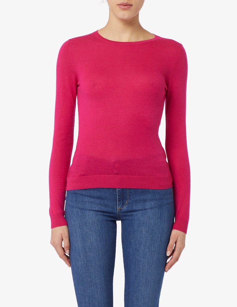 Pure Cashmere Crew neck ribbed sweater - picture 1 Pure Cashmere Crew neck ribbed sweater - picture 1
