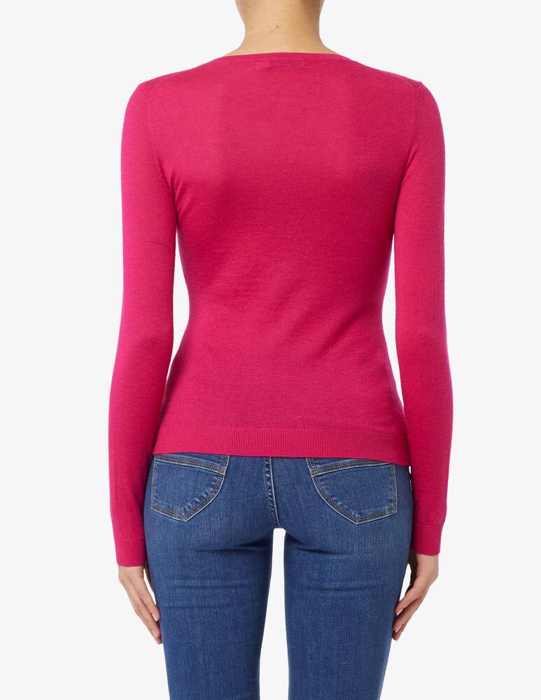 rinascente Pure Cashmere Maglia giro collo con costina