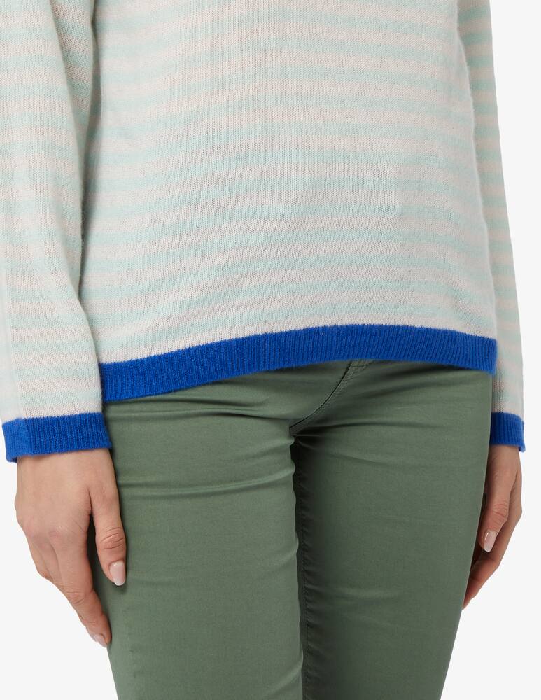 rinascente Pure Cashmere Dropped sleeve striped jumper