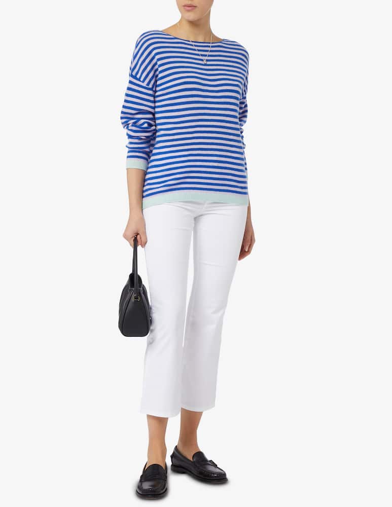 rinascente Pure Cashmere Maglia barca rigata manica scesa