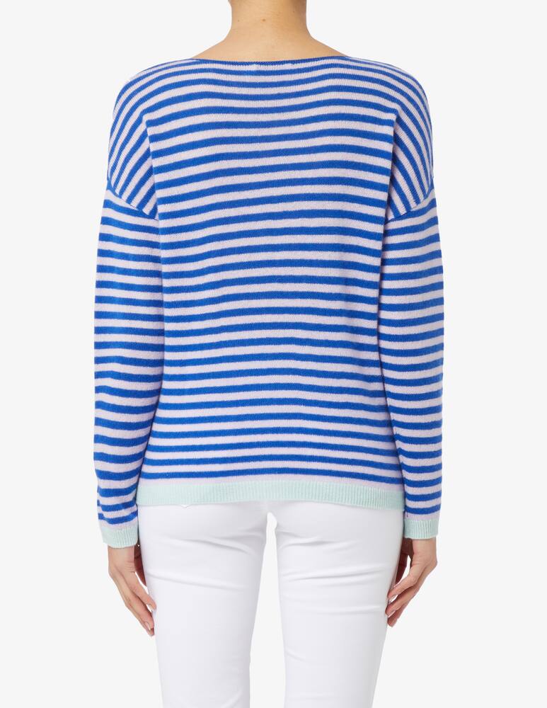 rinascente Pure Cashmere Maglia barca rigata manica scesa