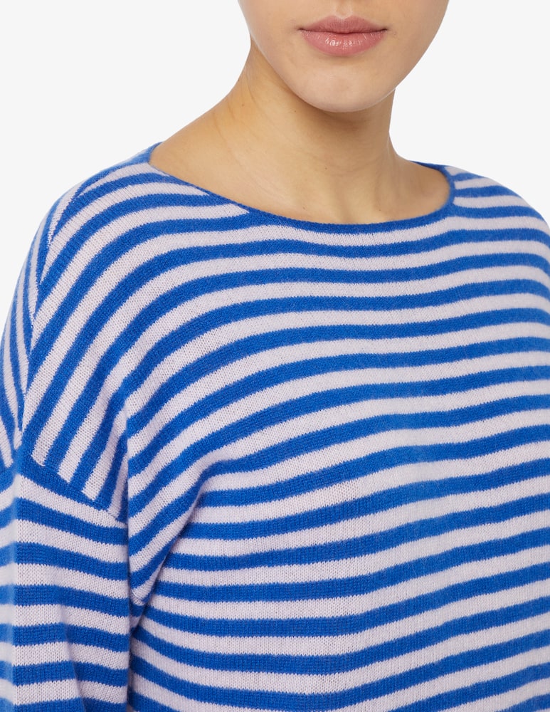 Pure Cashmere Maglia barca rigata manica scesa - immagine 4 Pure Cashmere Maglia barca rigata manica scesa - immagine 4