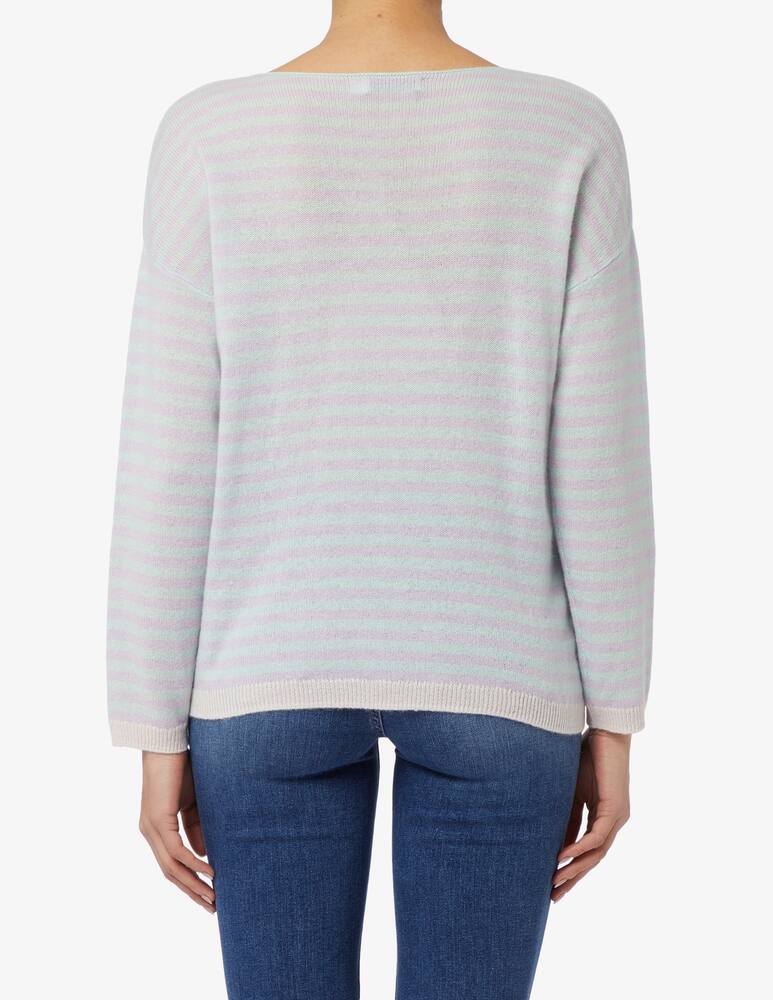 rinascente Pure Cashmere Maglia barca rigata manica scesa