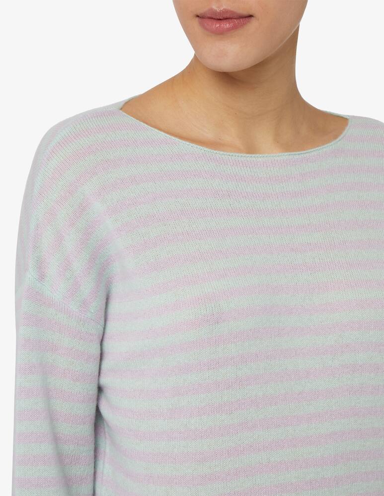 rinascente Pure Cashmere Maglia barca rigata manica scesa