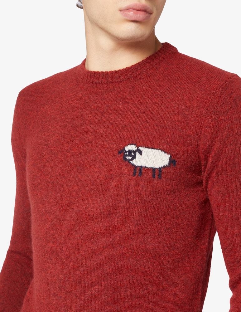 rinascente Gallia Maglia girocollo alpaca sheep intarsia