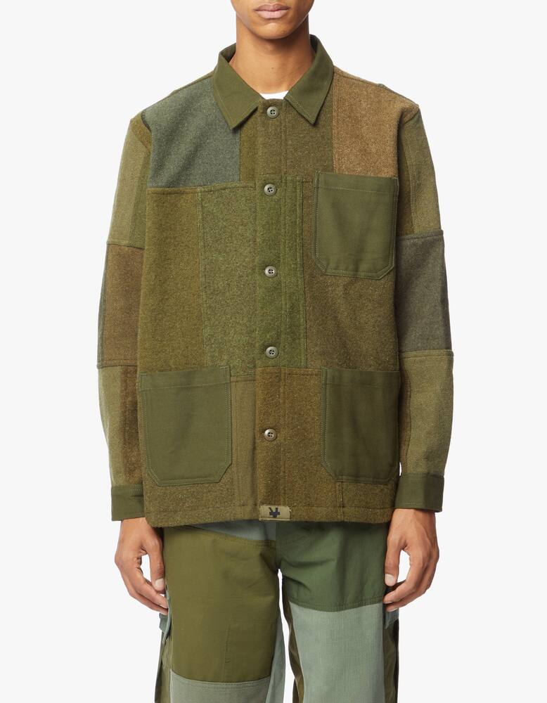 rinascente Overlord Wool patch overshirt