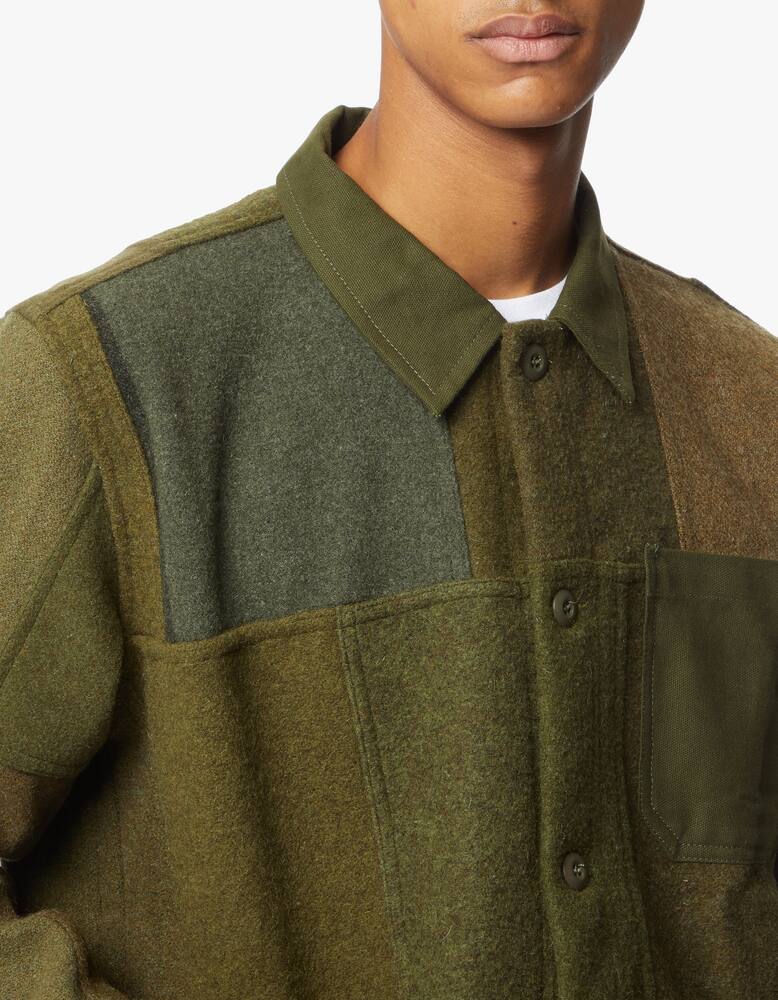 rinascente Overlord Wool patch overshirt