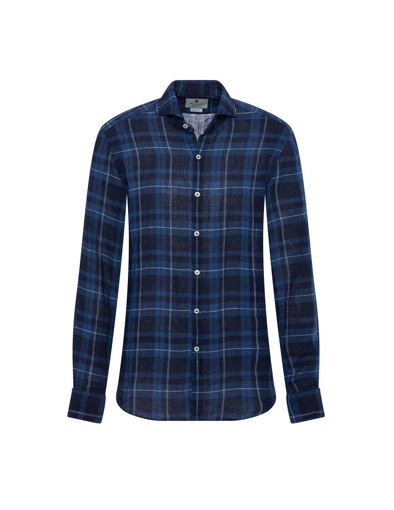 rinascente Giannetto Portofino Camicia lavaggio denim scozzese