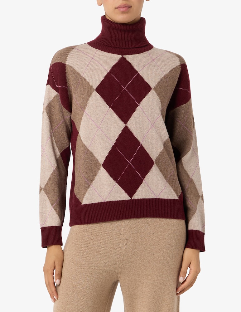 rinascente Rinascente Collection Maglione dolcevita fantasia argyle