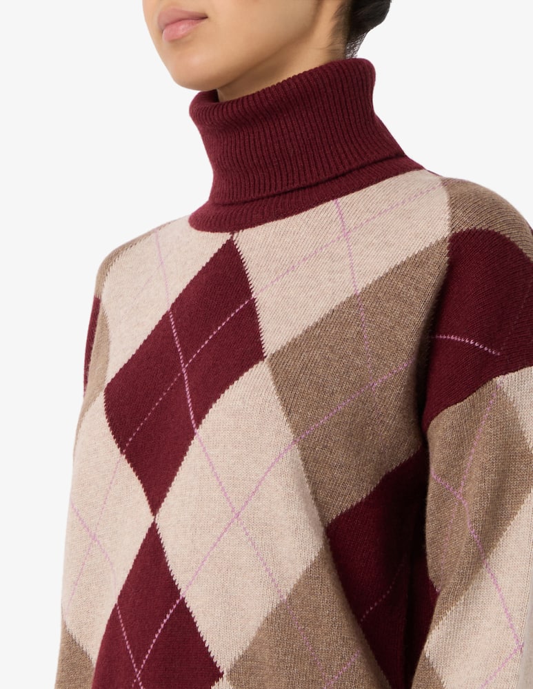 Rinascente Collection Maglione dolcevita fantasia argyle - immagine 4 Rinascente Collection Maglione dolcevita fantasia argyle - immagine 4