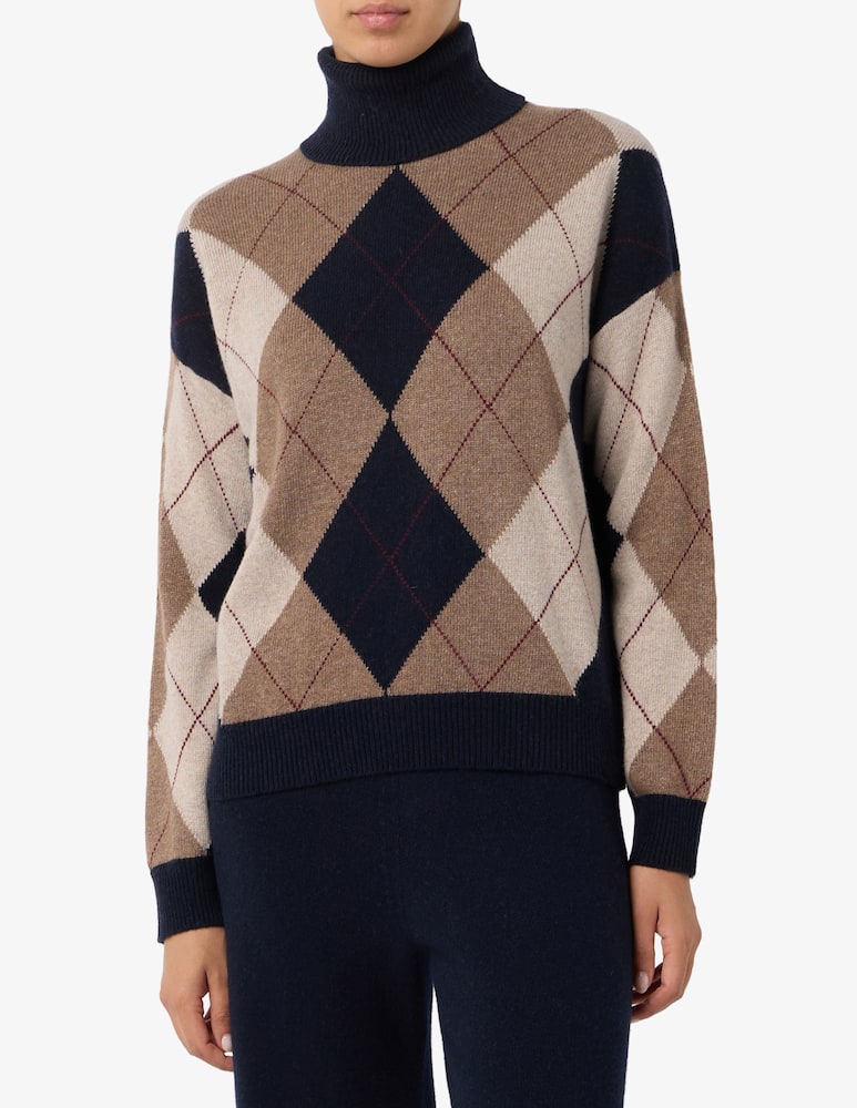 rinascente Rinascente Collection Maglione collo alto argyle