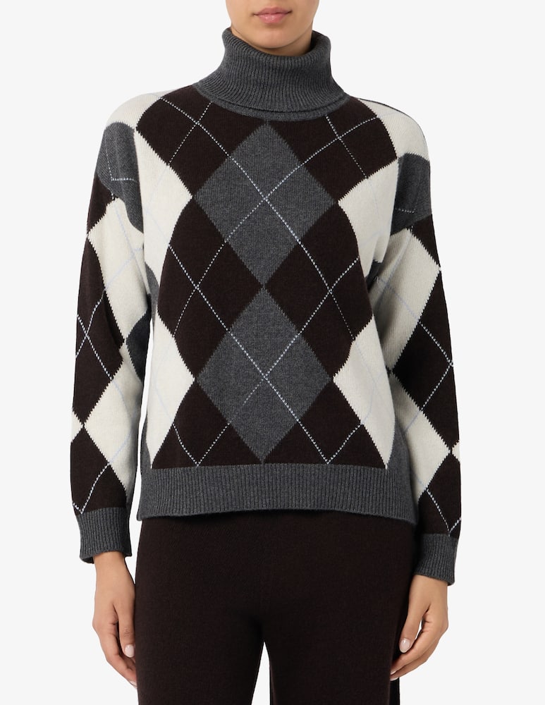 rinascente Rinascente Collection Maglione dolcevita argyle