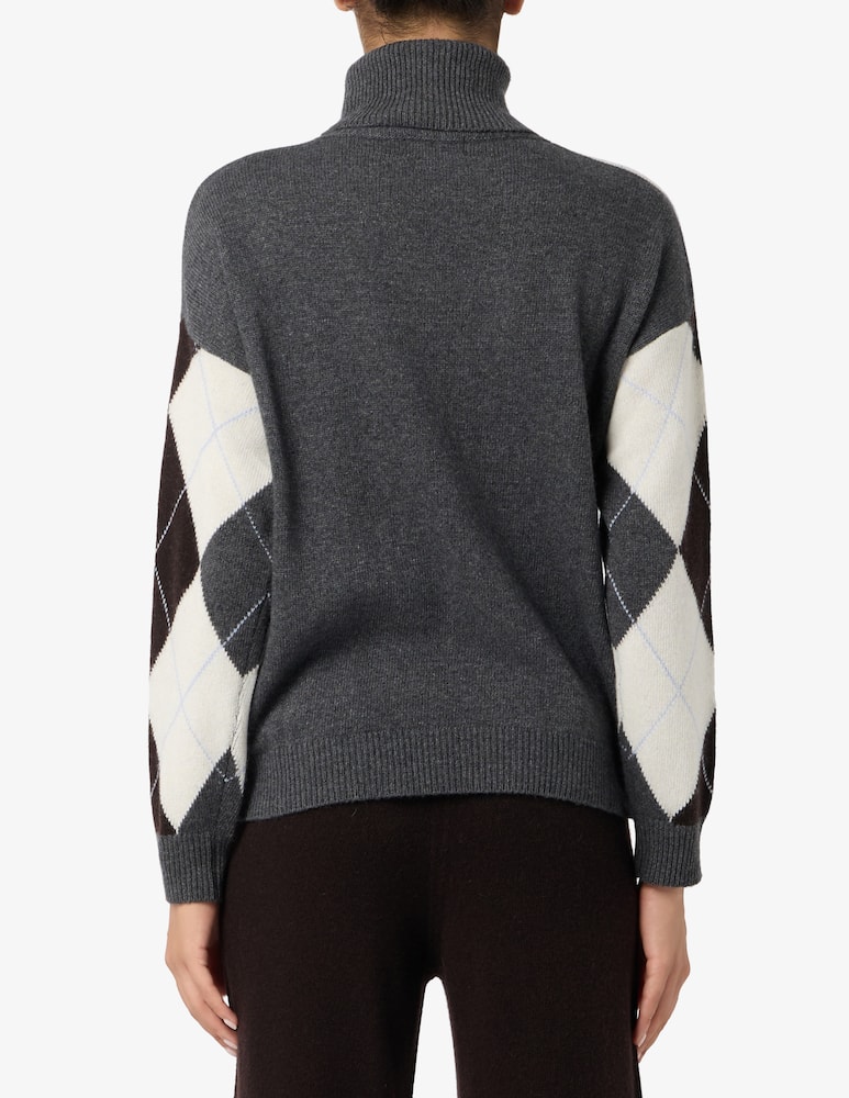 Rinascente Collection Maglione dolcevita argyle - immagine 3 Rinascente Collection Maglione dolcevita argyle - immagine 3