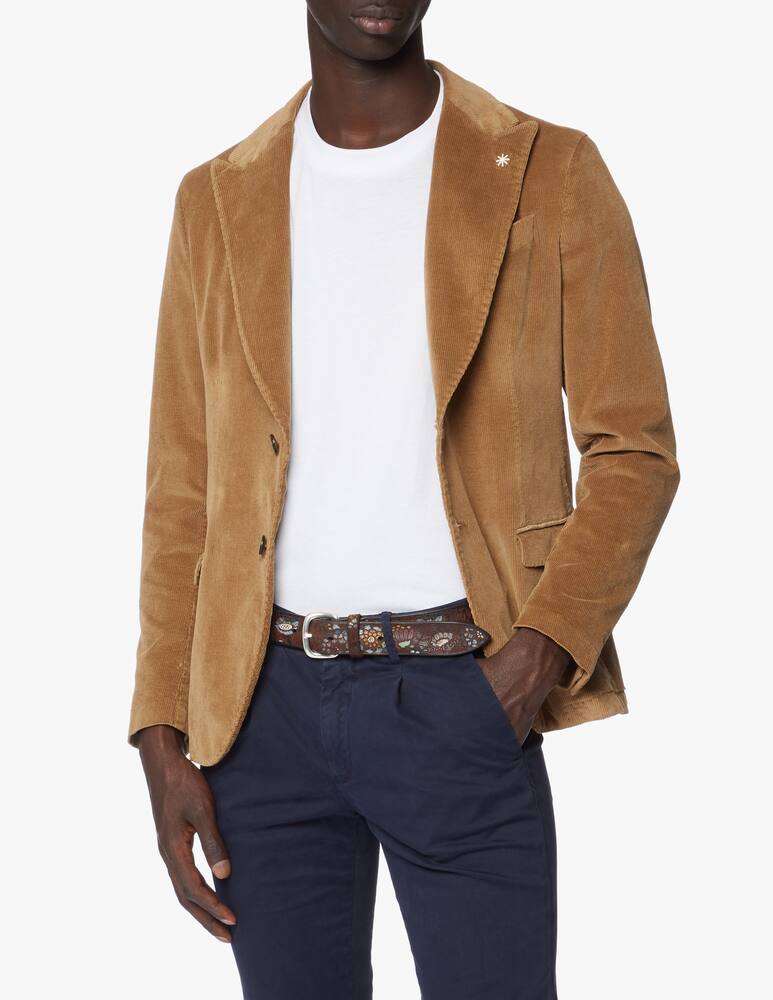 rinascente Orciani Cintura in pelle avatar dipinta a fiori