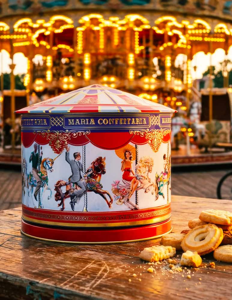 Maria Confeitaria Circus Lattina biscotti Musicale 300g - immagine 2 Maria Confeitaria Circus Lattina biscotti Musicale 300g - immagine 2