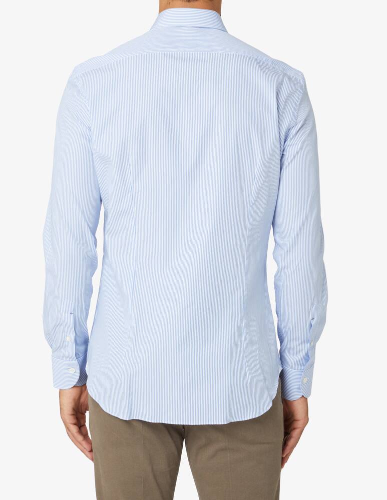 rinascente Mazzarelli Striped popeline shirt - Light blue