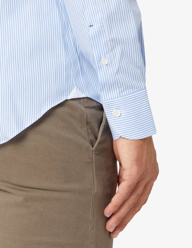 rinascente Mazzarelli Striped popeline shirt - Light blue