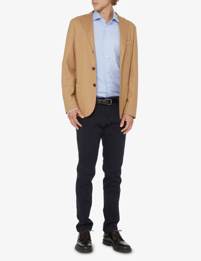 rinascente Mazzarelli Camicia base pied de poule slim - Azzurro