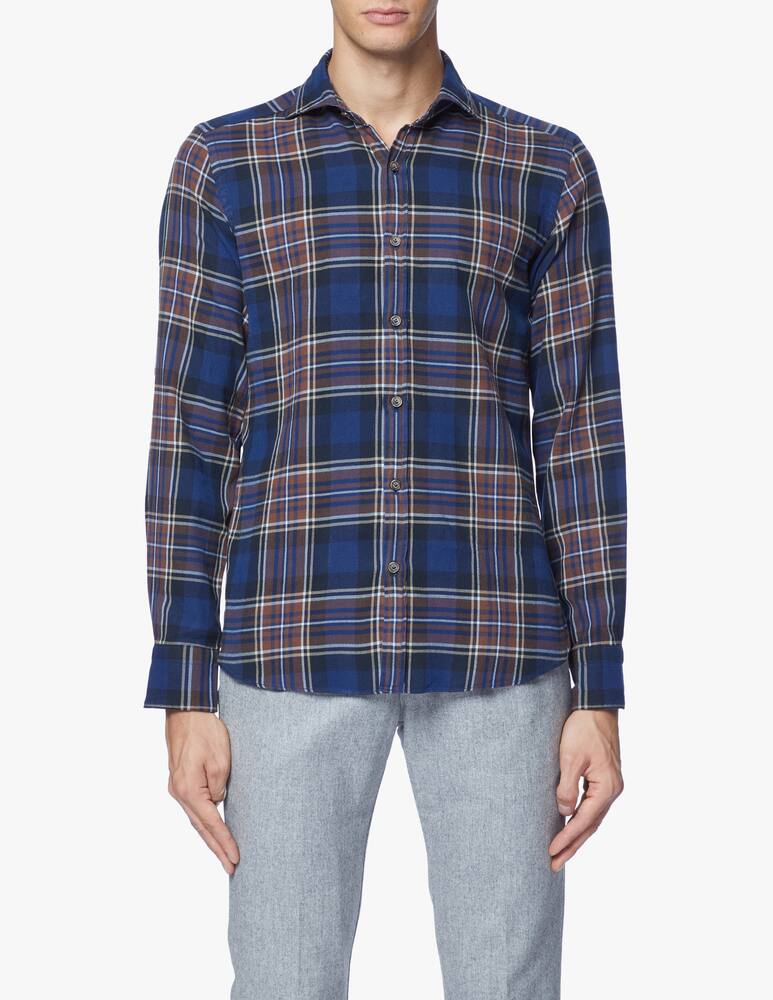 rinascente Giannetto Portofino Camicia flanella a quadri lavata