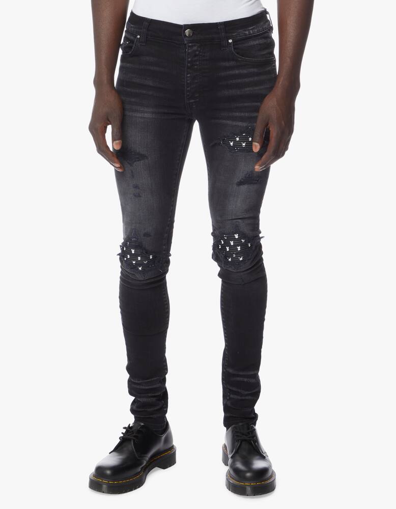 rinascente Amiri Mx1 leather playboy jeans