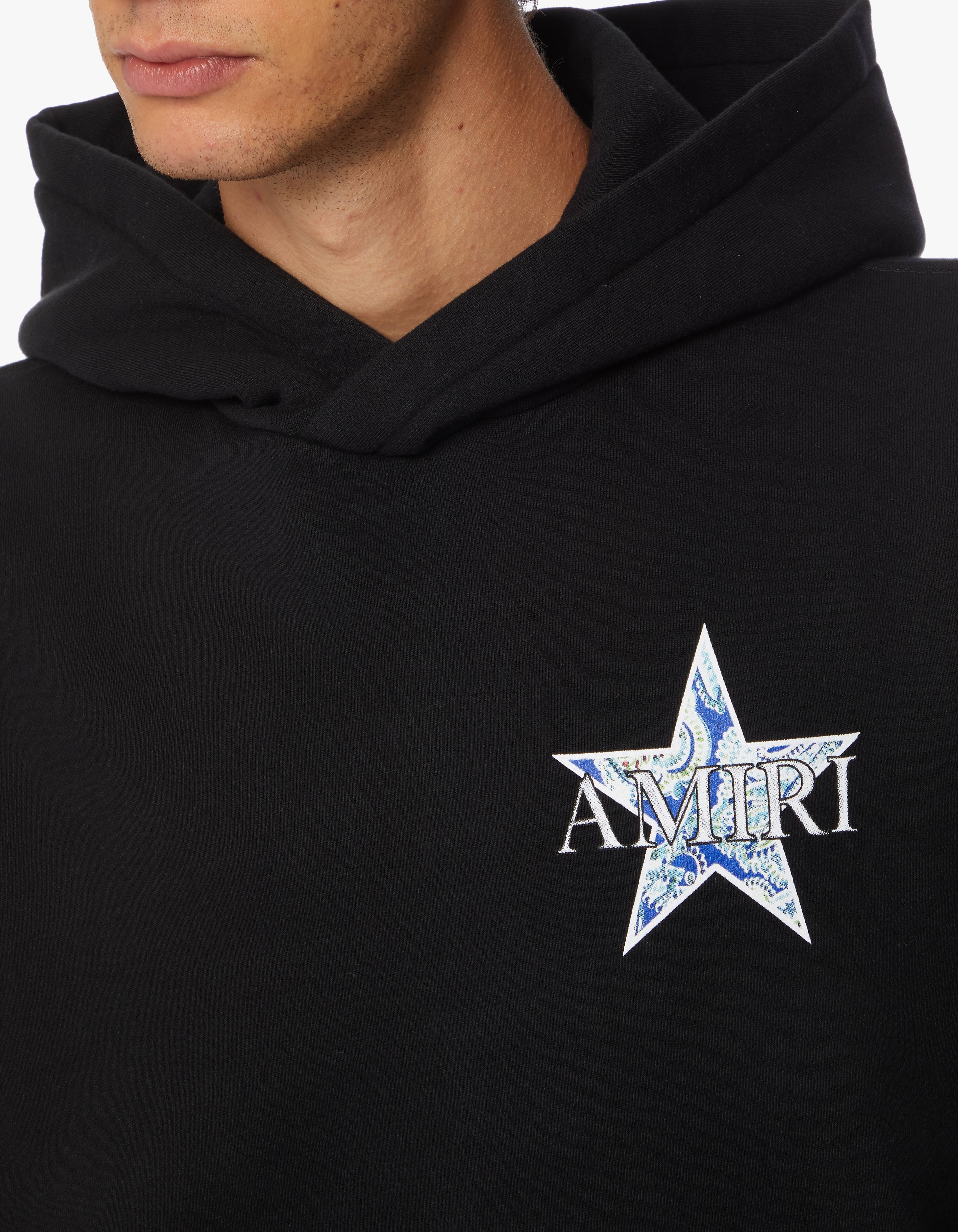 Shop Amiri Paisley star hoodie on Rinascente