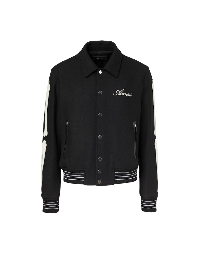 rinascente Amiri Bones varsity jacket - black