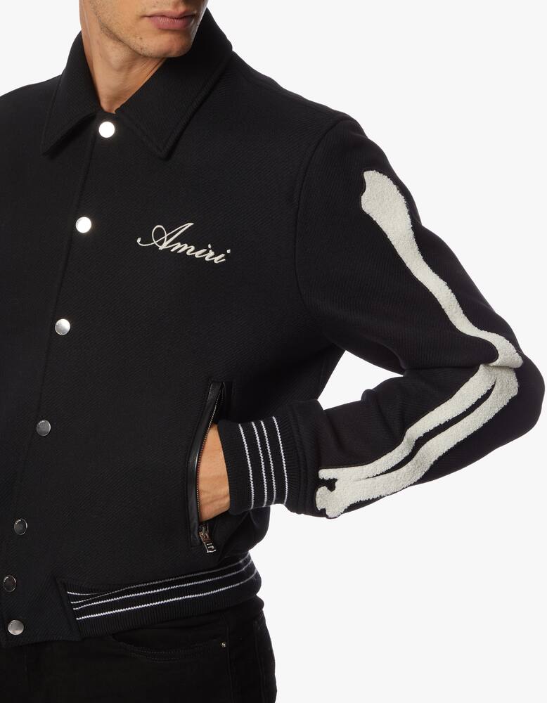 rinascente Amiri Bones varsity jacket - black