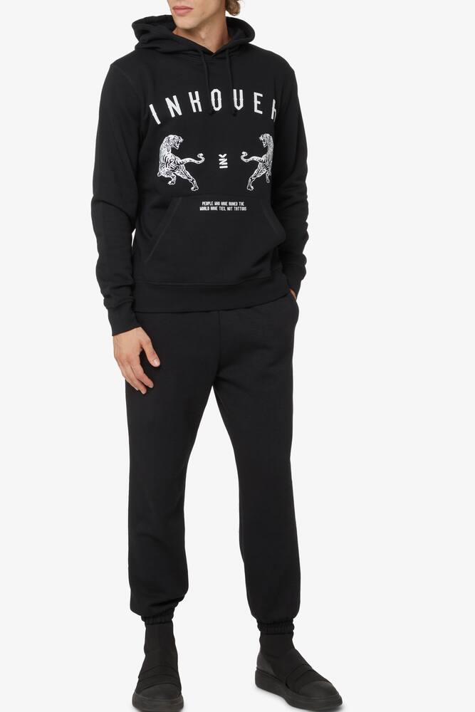 rinascente Inkover Tiger logo hoodie - Black