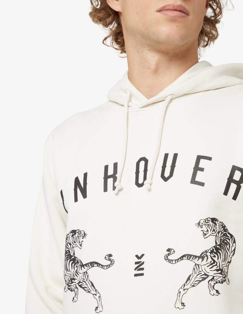 rinascente Inkover Felpa con cappuccio tiger logo - Bianco