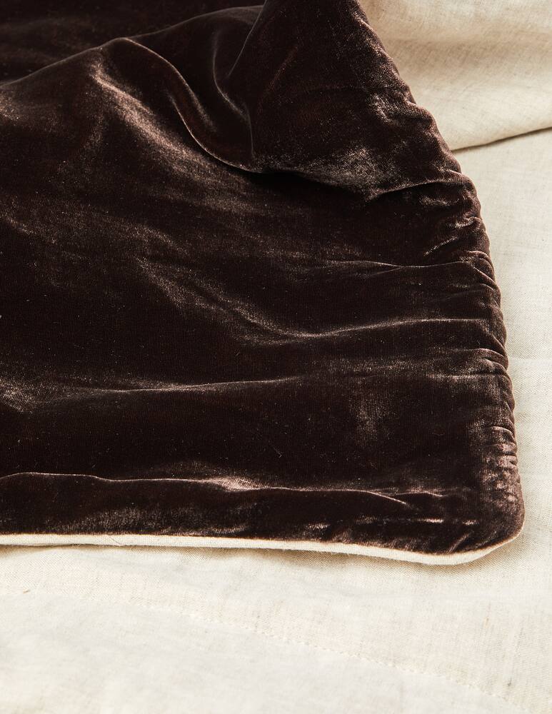 rinascente Once Milano Velvet and Linen Blanket