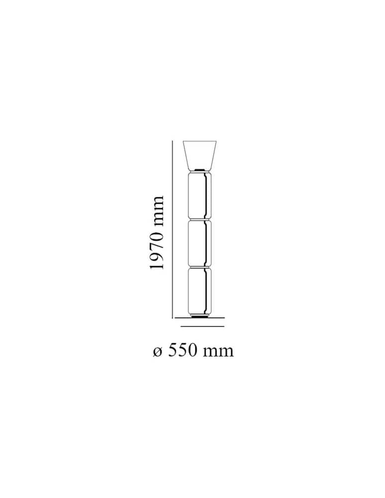 Flos Lampada da pavimento Noctambule F3 High Cylinders and Cone - immagine 3 Flos Lampada da pavimento Noctambule F3 High Cylinders and Cone - immagine 3