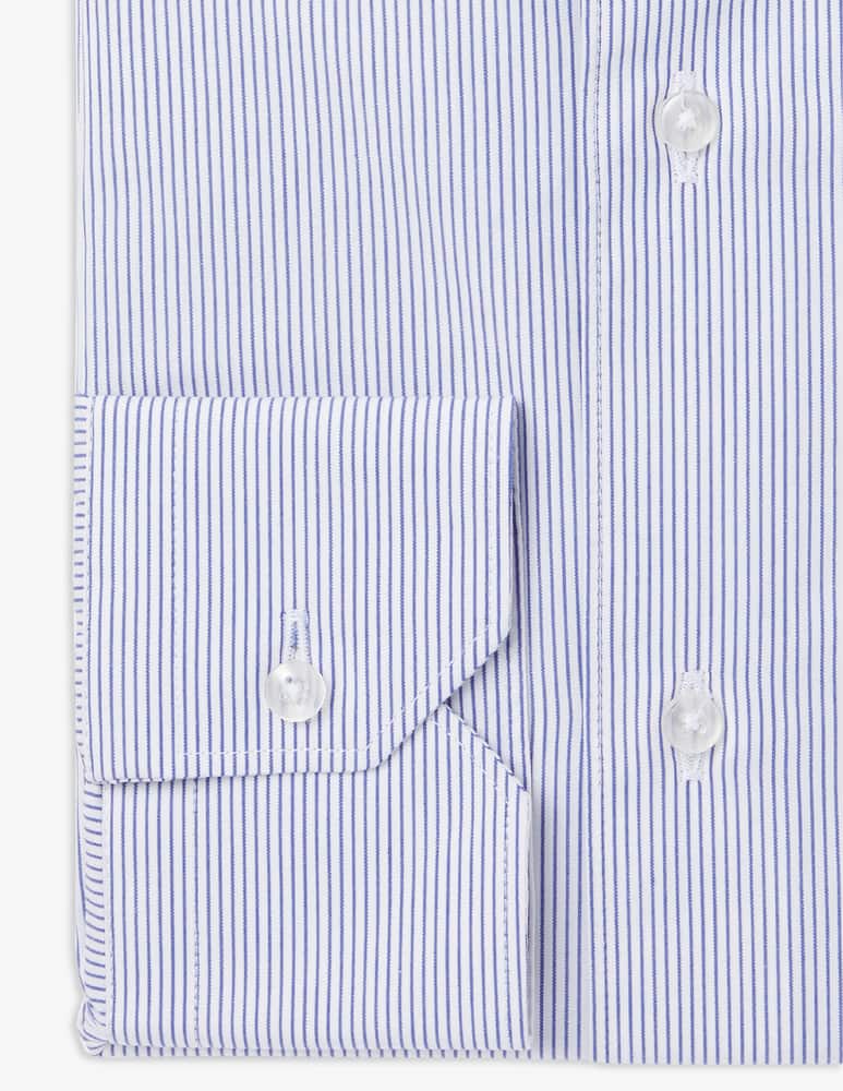 rinascente Sartoria Italiana French collar slim striped shirt