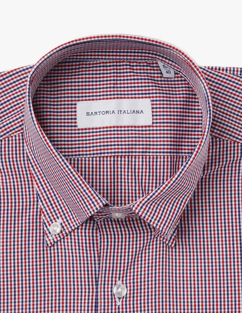 rinascente Sartoria Italiana Camicia quadro bicolore