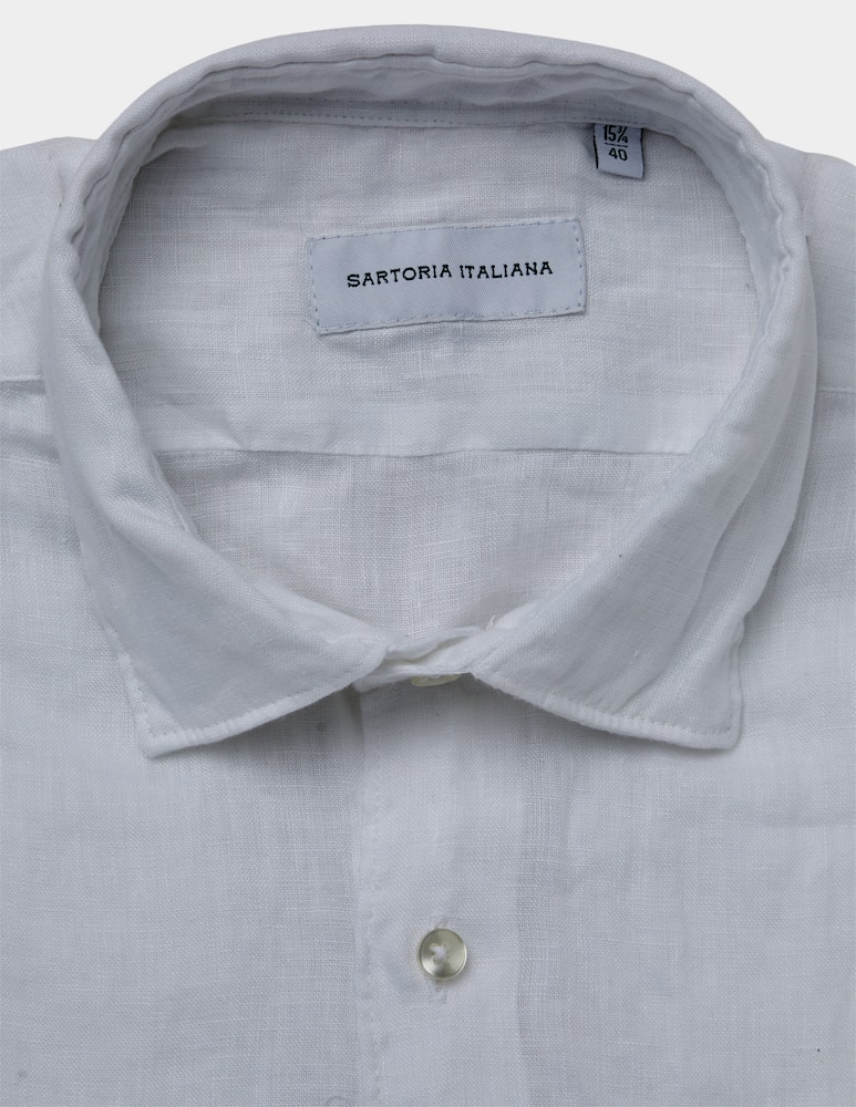 Sartoria Italiana Camicia lino reg alamari collo milano - immagine 2 Sartoria Italiana Camicia lino reg alamari collo milano - immagine 2