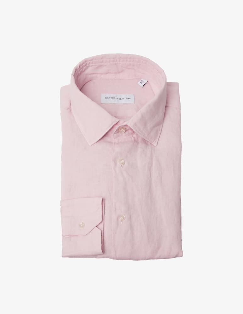 Sartoria Italiana Camicia lino reg alamari collo milano - immagine 1 Sartoria Italiana Camicia lino reg alamari collo milano - immagine 1