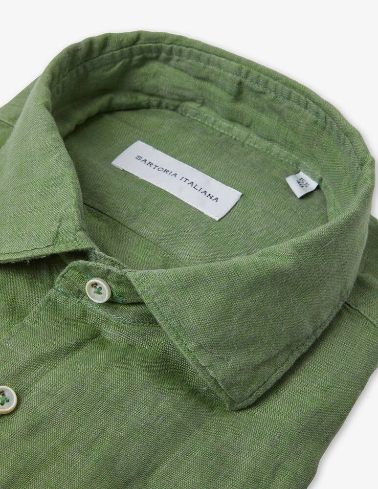 Sartoria Italiana Camicia lino reg alamari collo milano - immagine 3 Sartoria Italiana Camicia lino reg alamari collo milano - immagine 3