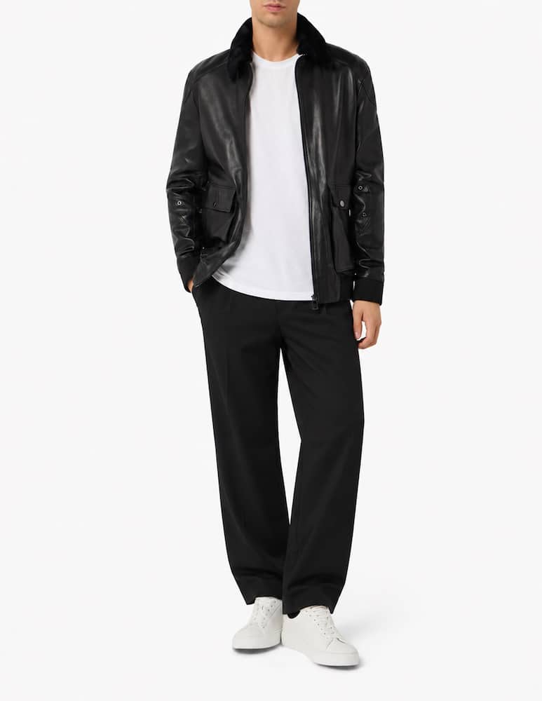 Self faux fur collar jacket - picture 2