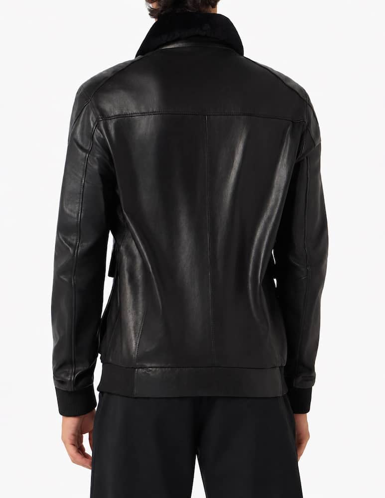 Self faux fur collar jacket - picture 3