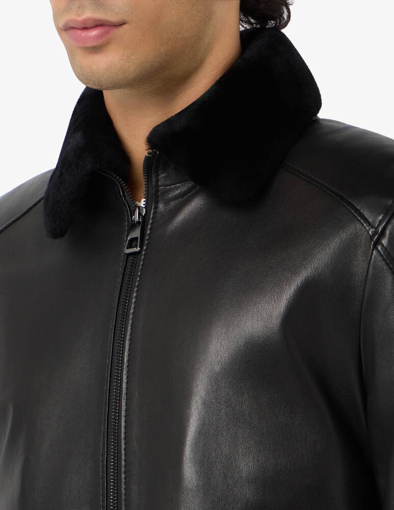 Self faux fur collar jacket - picture 4