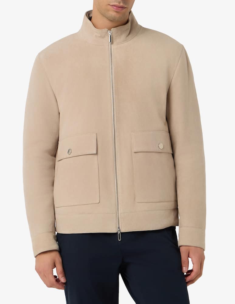 Self suede zip jacket - picture 1