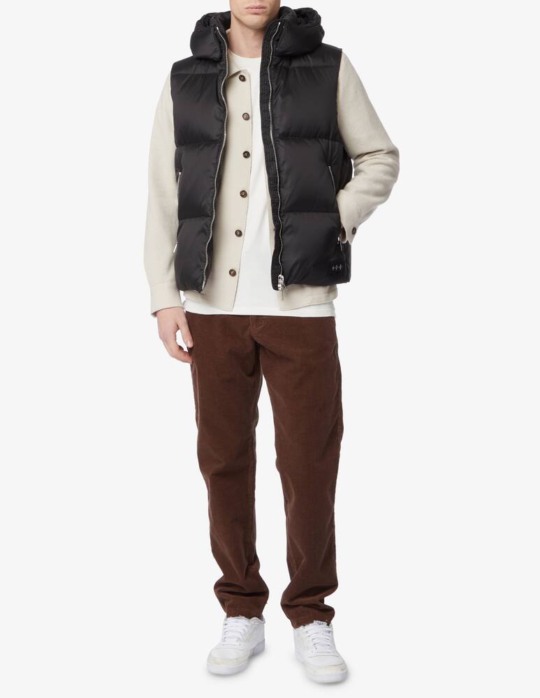 rinascente Tatras Nylon microripstop hooded vest - Black