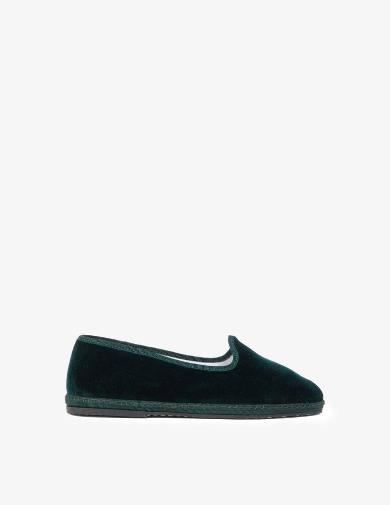 rinascente Papusse Verde velvet friulane shoes