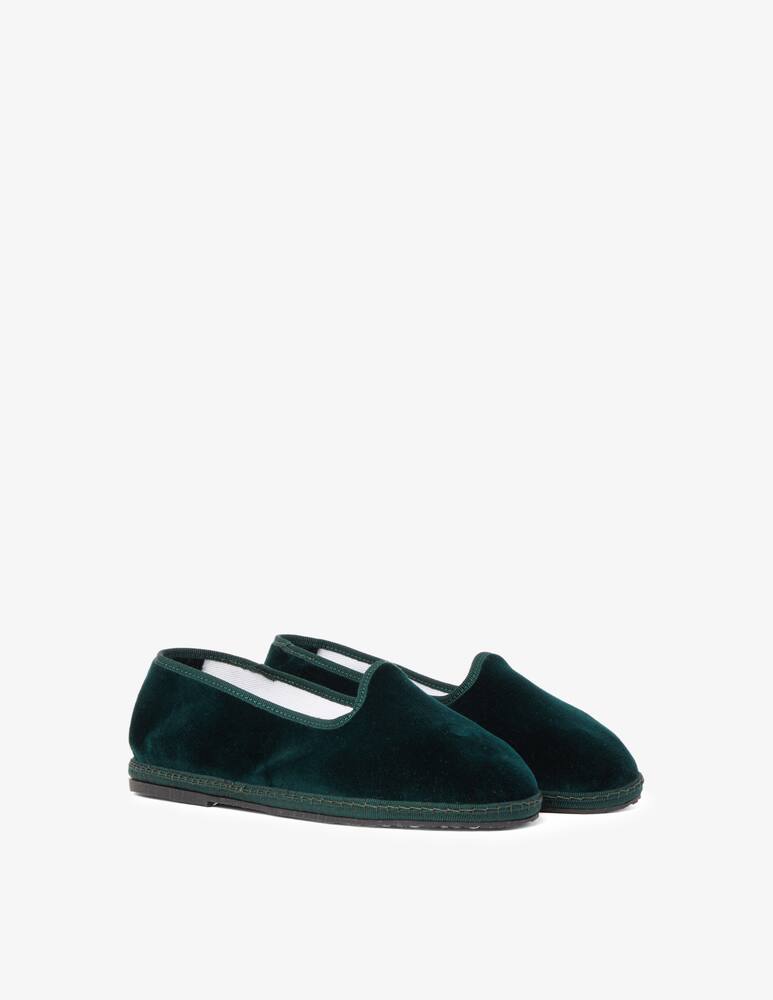 rinascente Papusse Verde velvet friulane shoes