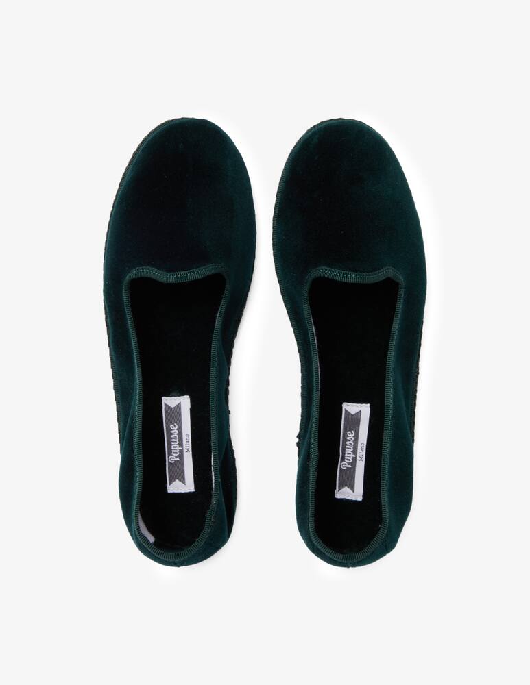 rinascente Papusse Verde velvet friulane shoes