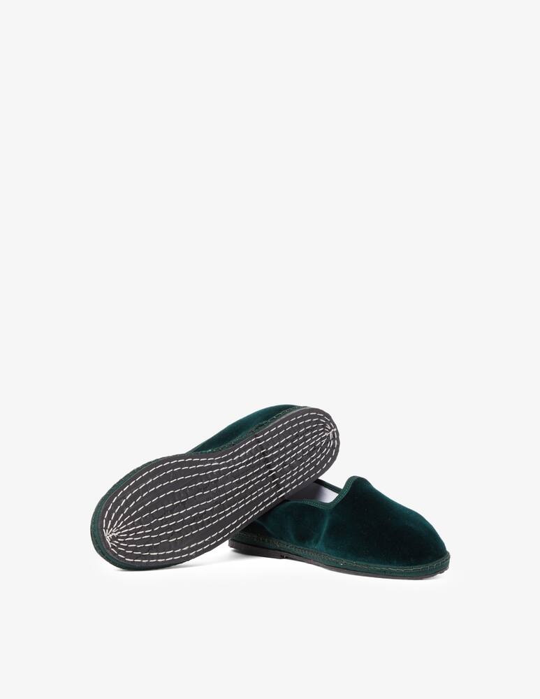 rinascente Papusse Verde velvet friulane shoes