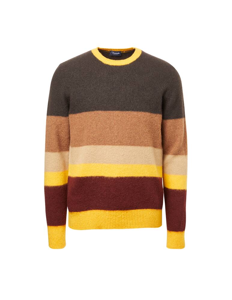 Drumohr Brushed color block roundneck jumper - picture 1 Drumohr Brushed color block roundneck jumper - picture 1