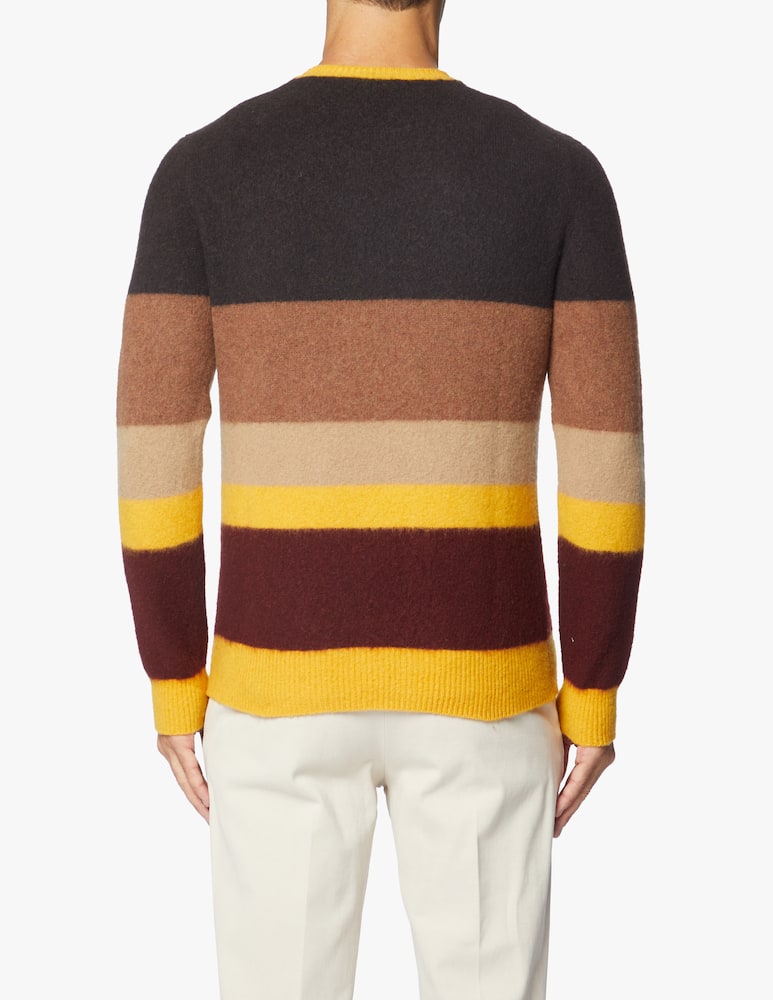 Drumohr Brushed color block roundneck jumper - picture 3 Drumohr Brushed color block roundneck jumper - picture 3