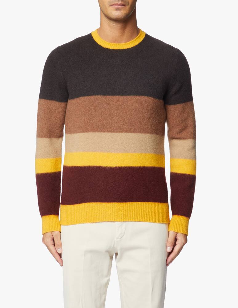 rinascente Drumohr Maglione girocollo garzato color block