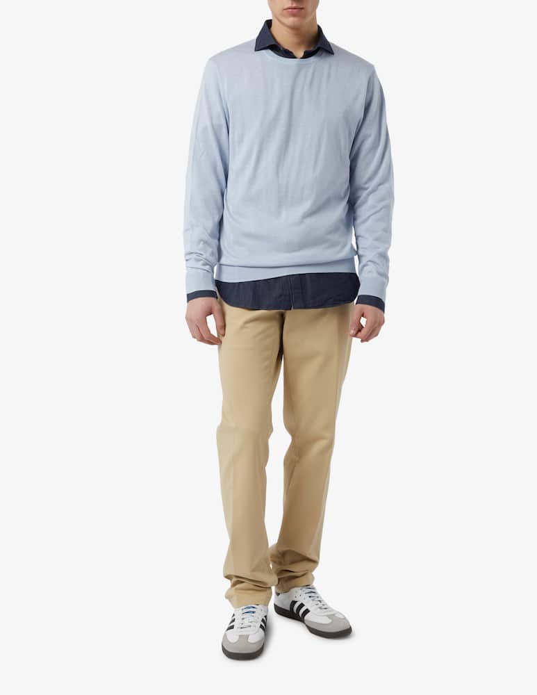 rinascente Rinascente Collection F16 cotton silk and cashmere crewneck jumper